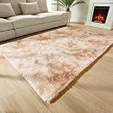 Modern Soft Shaggy Rugs Fluffy Home Decorative for Living Room 2-inch Thick Carpet Square [Size 6x6 feet]