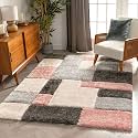 Modern Soft Shaggy Rugs Fluffy Home Decorative for Living Room 2-inch Thick Carpet [Size 6x8 feet]