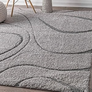 super soft modern handwoven multi shag collection anti skid carpet size 2 x 5 feet runner colour grey