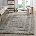 Super Soft Modern Handwoven Multi Shag Collection Anti Skid Carpet Size 5 x 8 Feet Colour Grey