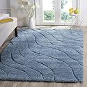 Super Soft Modern Handwoven Multi Shag Collection Anti Skid Carpet Size 10 x 13 Feet Colour (Royal Blue)