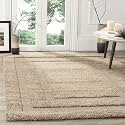 Super Soft Modern Handwoven Multi Shag Collection Anti Skid Carpet Size 9 x 12 Feet Colour (Beige)