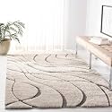 Super Soft Modern Handwoven Multi Shag Collection Anti Skid Carpet Size 10 x 14 Feet Colour(Ivory/Grey)