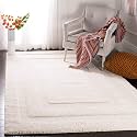 Super Soft Modern Handwoven Multi Shag Collection Anti Skid Carpet Size 2 x 5 Feet Runner Colour (White)