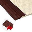 Carpet Floor Transition Strip, Self Adhesive Floor Edging Trim Strip, PVC Threshold Cover for Doorway, Floor Divider Strip Suitable for Threshold from 2/5" to 3/5" - Red Wine 3.3Ft