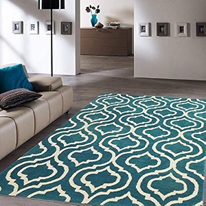 export quality handmade woolen carpet for home living room and for hall blue 9 x 12