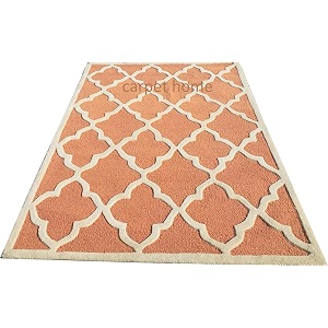 export quality handmade woolen carpet for home living room and for hall light pink 8 x 11