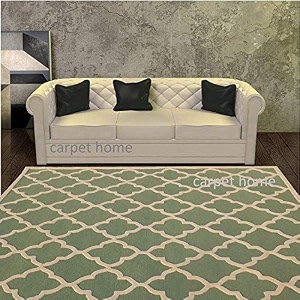 export quality handmade woolen carpet for home living room and for hall green 4 x 6
