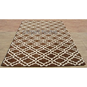 export quality handmade woolen carpet for home living room and for hall brown amp ivory 4 x 6