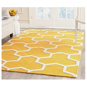 export quality handmade woolen carpet for home living room and for hall yellow amp ivory 3 x 5