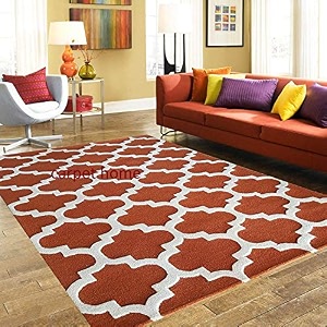 export quality handmade woolen carpet for home living room and for hall rust 8 x 10 red carpet