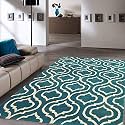 Export Quality Handmade Woolen Carpet for Home Living Room and for Hall. (Blue, 8 x 11)