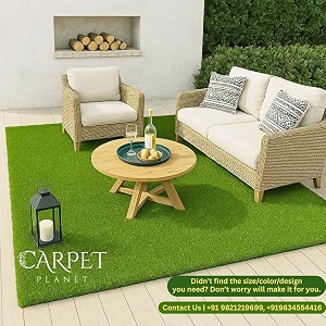 high density artificial grass carpet green 3-tone mat for balcony lawn door 50 mm4 x 23 feet