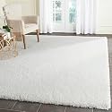 Shaggy Carpet Floor mat for Living Room Carpet 4x6 Feet Plush Microfiber 2 Inch Height White Color