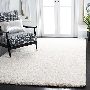 shaggy carpet plain fur rugs for bedroom living room 9x12 feet plush microfiber 2 inch height ivory color