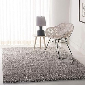 shaggy carpet floor mat for living room carpet 4x6 feet plush microfiber 2 inch height silver color