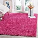 Shaggy Carpet Bedside Runner for Bedroom 2x6 Feet Plush Microfiber 2 Inch Height Black Color