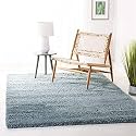 Carpet Plus Shaggy Carpet Plain Fur Rugs for Bedroom Living Room 6x6 Feet Square Plush Microfiber 2 Inch Height BlueA1 Color