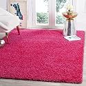 Carpet Plus Shaggy Carpet Plain Fur Rugs for Bedroom Living Room 6x9 Feet Plush Microfiber 2 Inch Height Baby Pink Color