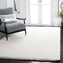 Shaggy Carpet Plain Fur Rugs for Bedroom Living Room 7x10 Feet Plush Microfiber 2 Inch Height Ivory Color