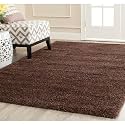 Carpets for Living Room 6x8 feet Plain Fur Plush Microfiber 2 Inch Height Brown Color