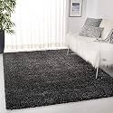 Shaggy Carpet Plain Fur Rugs for Bedroom Living Room 7x10 Feet Plush Microfiber 2 Inch Height Charcoal Color