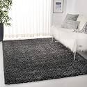 Shaggy Carpet Plain Fur Rugs for Bedroom Living Room 9x12 Feet Plush Microfiber 2 Inch Height Charcoal Color