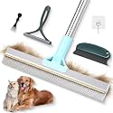 Carpet Rake for Pet Hair Removal Tool Kit with Adjustable Long Handle