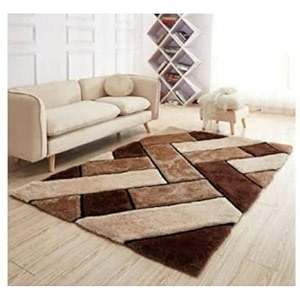 carpets with super soft material  modernshaggy anti skid 3d carpet rugs for living room bedroom brown 6x9