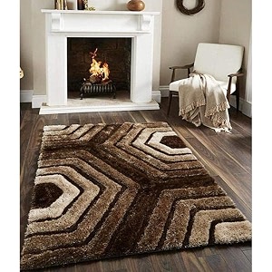 carpets with super soft material  modernshaggy anti skid 3d carpet rugs for living room bedroom unique brown 2x5