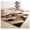 Carpets with Super Soft Material | ModernShaggy, Anti Skid, 3D Carpet, Rugs for Living Room, Bedroom (Brown, 6x9)