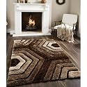 Carpets with Super Soft Material | ModernShaggy, Anti Skid, 3D Carpet, Rugs for Living Room, Bedroom (Unique Brown, 5x7)