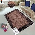 Carpets with Super Soft Material | ModernShaggy, Anti Skid, 3D Carpet, Rugs for Living Room, Bedroom (Solid Brown, 5x7)
