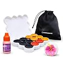 Carrom Coins Set with Floral Striker &amp; Disco Powder | 8mm Plastic Wooden Look Carrom Board Coins Combo for Kids &amp; Adults | Carrom Accessories Kit (24 Coins)