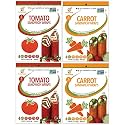 Carrot & Tomato Sandwich Wraps (Four-Pack) – Plant-Based, Vegan, Gluten-Free, Low-Carb Wrap Variety Pack – Non-GMO, Paleo Tortilla Alternative for Healthy, Creative Meals