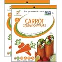 Carrot Sandwich Wraps (Two-Pack) – Gluten-Free, Low-Calorie Wraps Made from Fresh Carrots – Non-GMO, Plant-Based, Paleo-Friendly, Vegan Tortilla Substitute for Sandwiches & Rolls