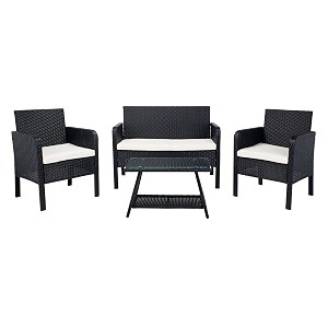 Carry Bird 4 Piece PE Wicker Rattan
