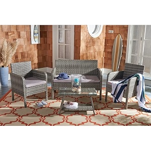 Carry Bird 4 Piece PE Wicker Rattan