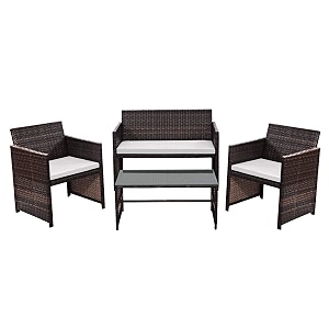 Carry Bird 4 Piece PE Wicker Rattan