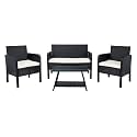 Carry Bird 4 Piece PE Wicker Rattan