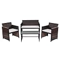 Carry Bird 4 Piece PE Wicker Rattan