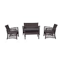 Carry Bird 4 Piece PE Wicker Rattan