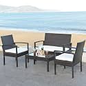 Carry Bird 4 Piece PE Wicker Rattan