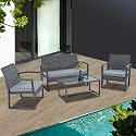 Carry Bird 4 Piece PE Wicker Rattan