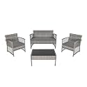 Carry Bird 4 Piece PE Wicker Rattan