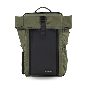carrypro hobo25 v30 roll-top zipper laptop and camera travel backpack 25-30l fits 163939 inch laptop removable camera box water-resistant  raincover 2-yr warranty  for work college amp travel