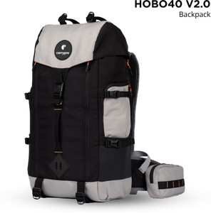 carrypro hobo40 v20 functional travel backpack for women and men rucksack  - 40 l grey