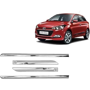 carshade full chrome set of 4pcs side beading side cladding compatible for i-20 elite type i