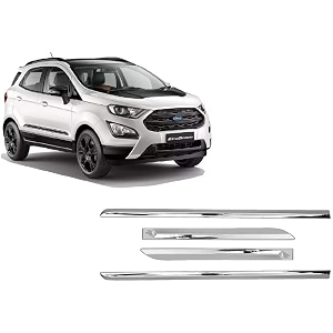 carshade full chrome set of 4pcs side beading side cladding compatible for eco-sport type ii