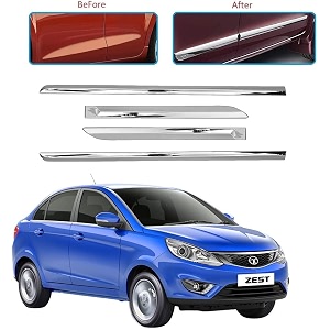 carshade full chrome set of 4pcs side beading side cladding compatible for zest